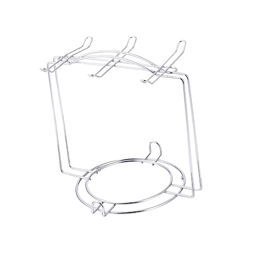 Metal Storage Shelf Cupboard Storage Organiser Mug Holder for Counter Stainless Steel Dish Drying Rack Stainless Steel Cup Rack Hook Office Coffee