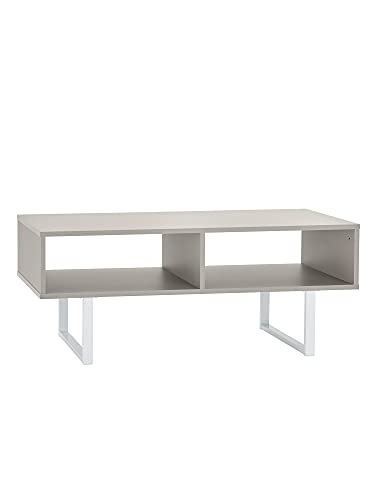 ClosetMaid 4962 Rectangular Coffee Table with Storage Shelves, Mixed Material, Taupe
