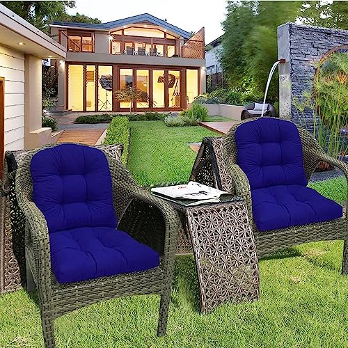 2 Pack Rocking Chair Cushion Set, 48x48cm/19x19in U Shape Cushions for Wicker Chair Seat, Tufted Seat Cushion for Patio Garden Home Office Furniture (Color : Red)