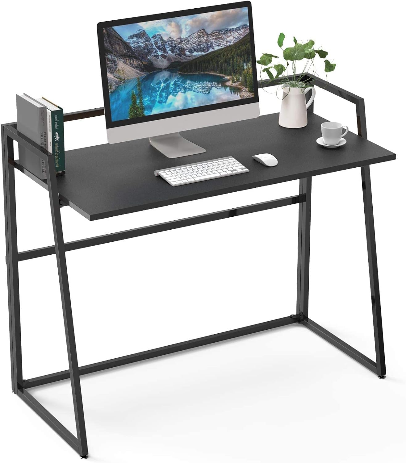EUREKA ERGONOMIC Folding Desk for Small Spaces Folding Desk Table Fold up Desk no Assembly 41inch Computer Desk Office Table Teen Student Dorm Study Desks, Easy to be Folded Writing, Laptop Working