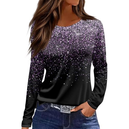 Black Long Sleeve Womens Tops Dressy Casual Summer Fall Fashion Trendy Vacation Crew Neck Tshirts Shirts Basic Tees