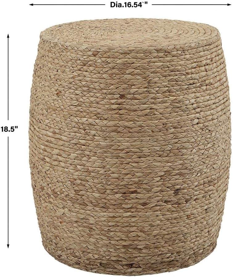 Resort - Accent Stool-18.5 Inches Tall and 16 Inches Wide-Natural Finish
