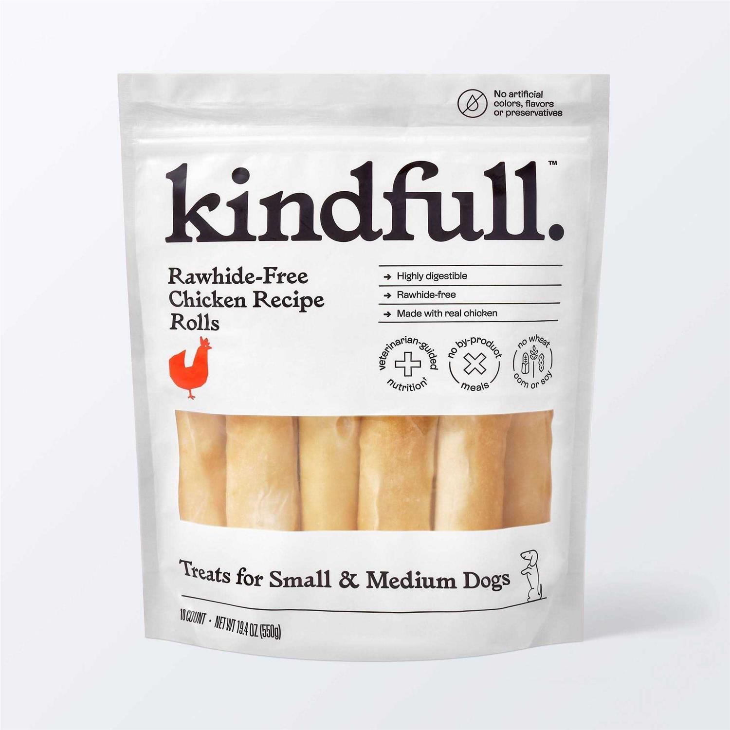 Kindfull Rawhide-Free Chicken Recipe Roll Dog Treat - Pet Supplies online store