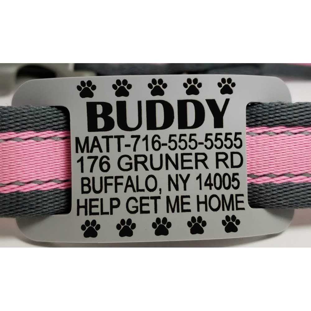 Dog Collar Tag Silent Slide On Pet ID Tags Premium Pet IDs Safe Silicone Rubber - Pet Supplies online store