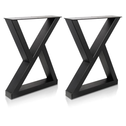 16 Inch Bench Legs Metal Table Legs Coffee Table Legs Heavy Duty Furniture Legs End Table Legs, Set of 2, Black