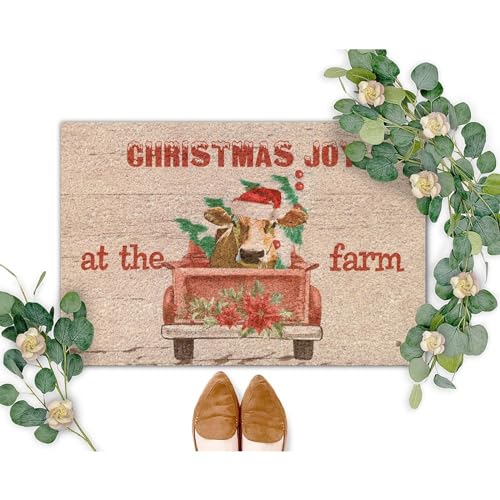 All Because Two People Fell in Love Coir Doormat Christian Quote Coir Fiber Doormat Farmhouse Thick Durable Non Slip Mat for Outside Home High Traffic Area 16x24 Inch