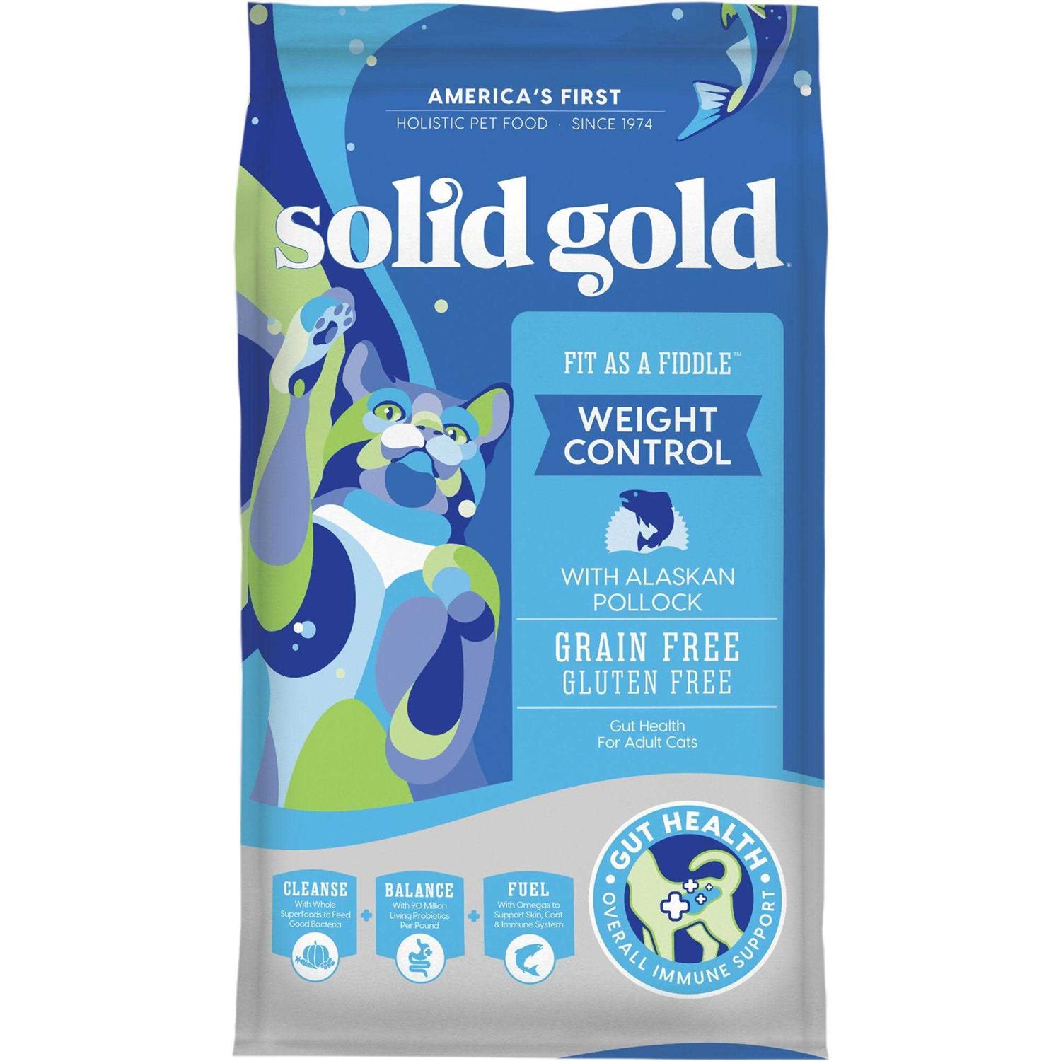 Solid Gold Fit as a Fiddle Grain-Free Alaskan Pollock Dry Cat Food - Pet Supplies online store