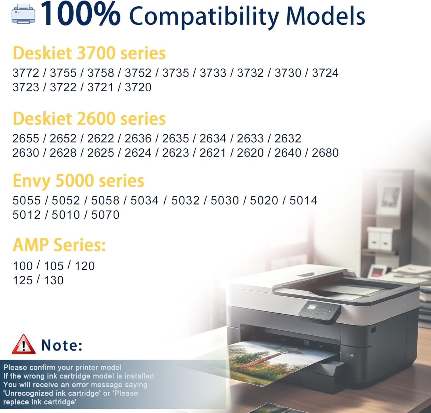 65XL Remanufactured Ink Cartridge (2-Pack,Black/Color) Replacement for HP 65XL 65 XL 65 High Yield Ink for DeskJet 3755 3772 3722 3752 3700 Series; 2622 2652 2600 Series; Envy 5055 5052 5014 5000