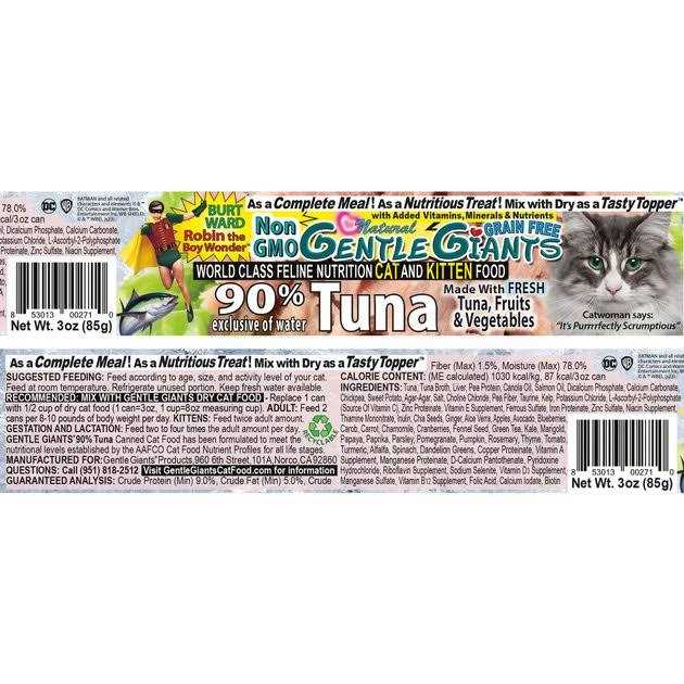Gentle Giants Natural Non-GMO Tuna Cat & Kitten Can Food - Pet Supplies online store