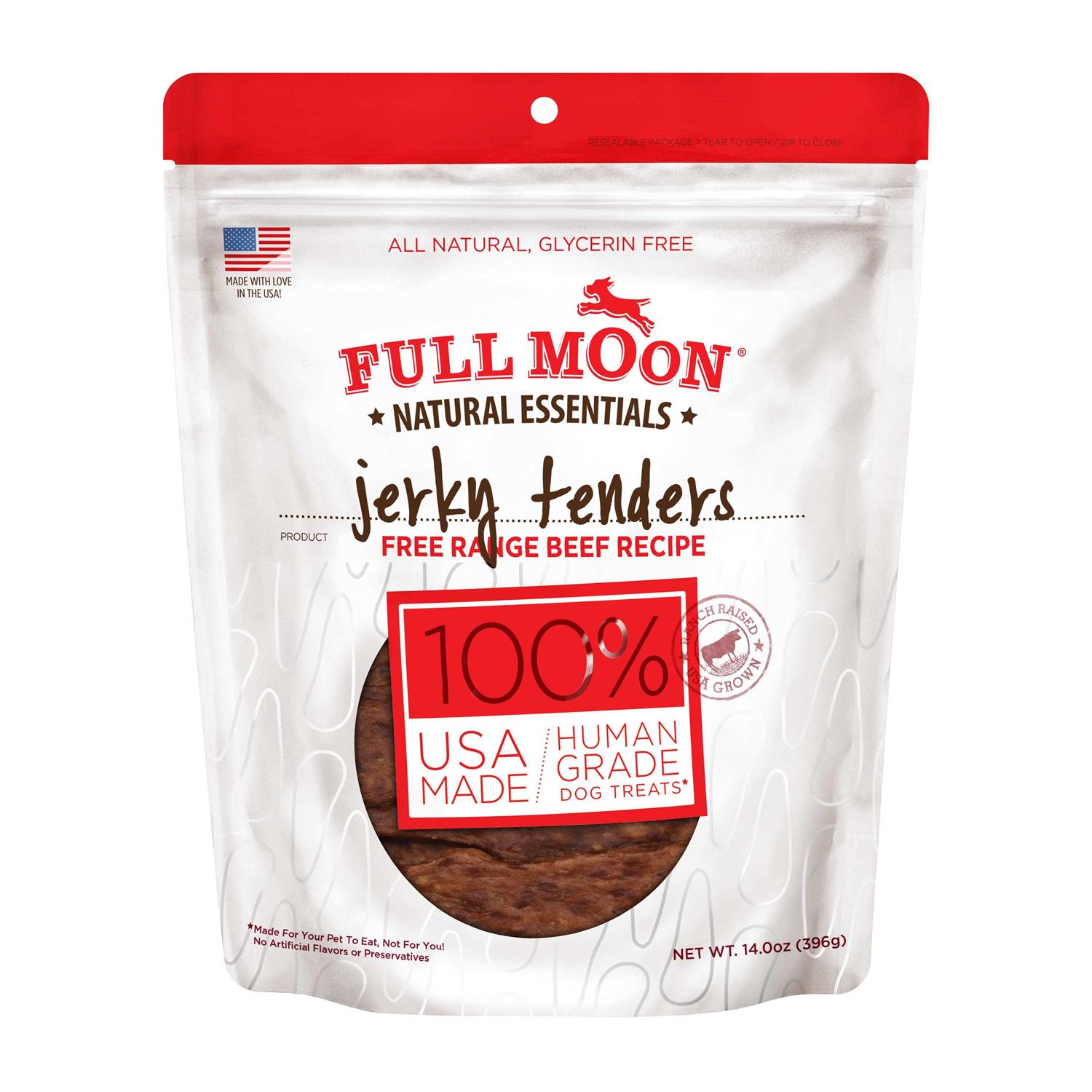 Full Moon Essentials Beef Jerky Tenders Dog Treats - Pet Supplies online store