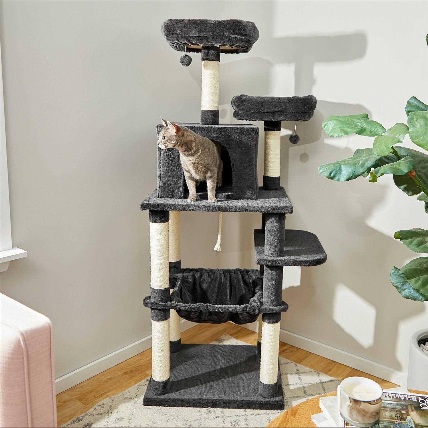 Frisco 64-in Cat Tree with Hammock - Pet Supplies online store