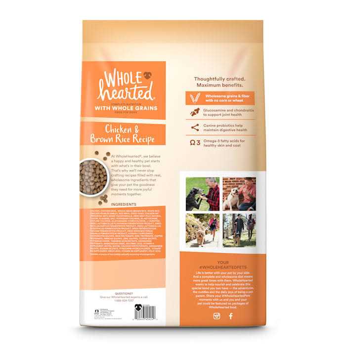 WholeHearted Adult Large-Breed Chicken & Brown Rice Recipe with Whole Grains Dry Dog Food - Pet Supplies online store
