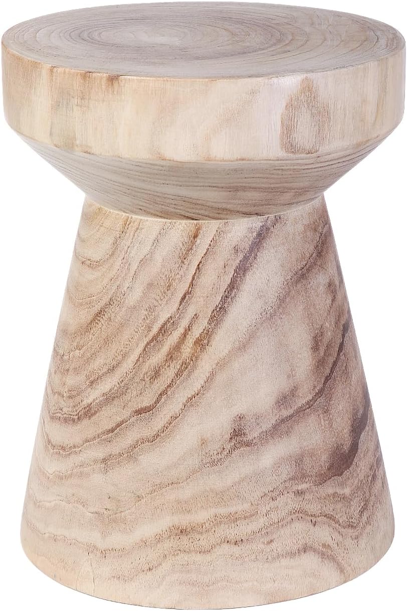 Wood Tree Stump Stool, 16