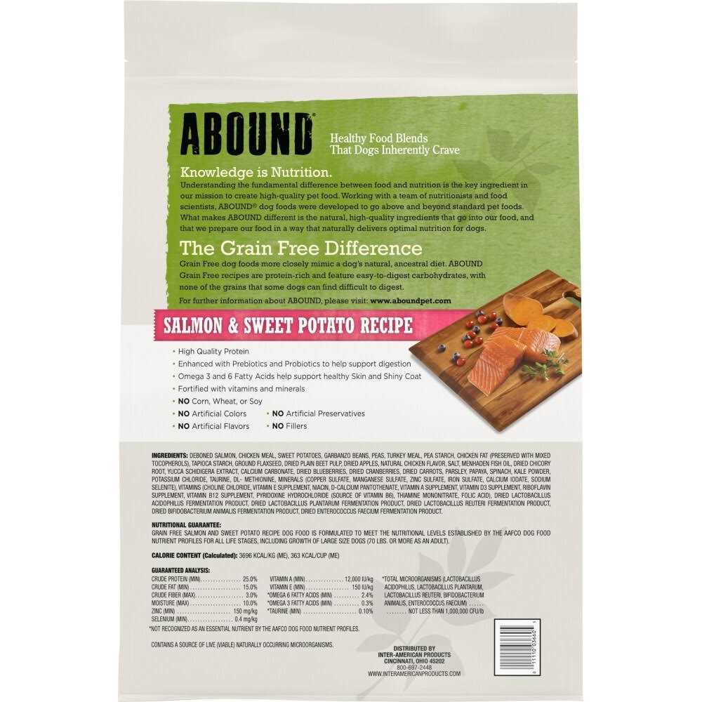Abound Grain Free Salmon & Sweet Potato Recipe Adult Dry Dog Food - Pet Supplies online store