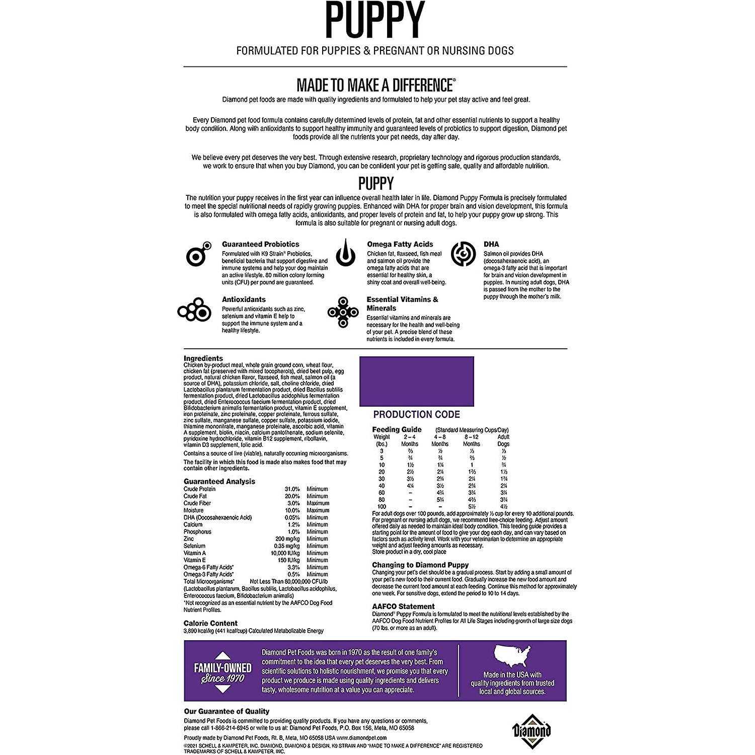 Diamond Puppy Food - Pet Supplies online store