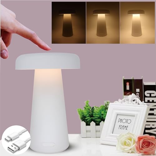 Cordless Table Lamps for Living Room Bedside Table Lamp for Bedroom Outdoor Rechargeable Table Lamp Cordless Rechargeable Table Lamps LED Cordless Table Lamps Rechargeable White Portable Lamp