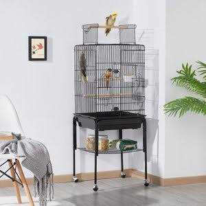 Yaheetech 68.5-in Rolling Bird Cage & Playtop - Pet Supplies online store