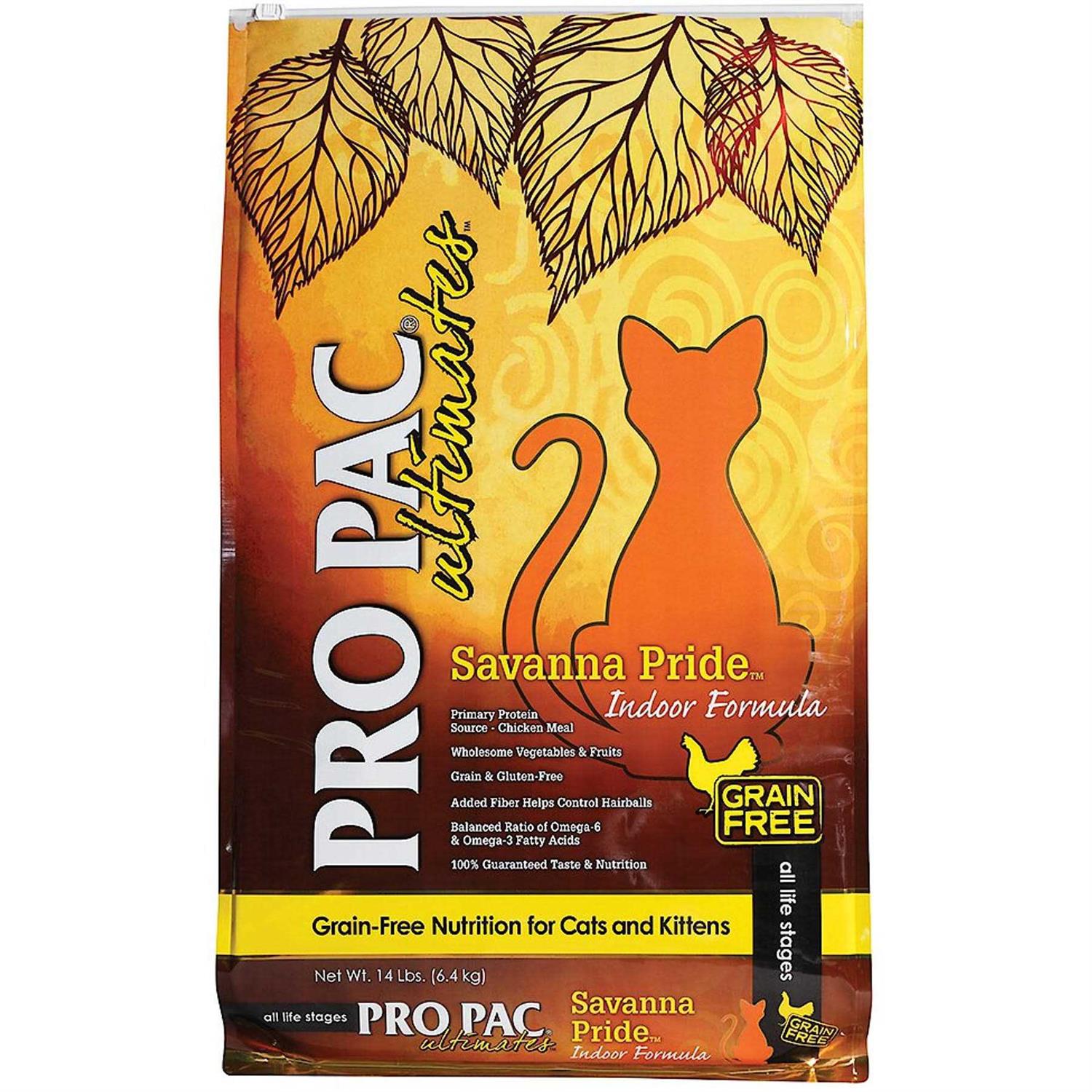 Pro Pac Ultimates Savanna Pride Grain-Free Indoor Dry Cat Food - Pet Supplies online store