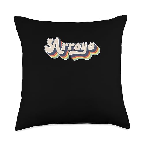 Family Name Personalized Surname Arroyo Throw Pillow, 16x16, Multicolor