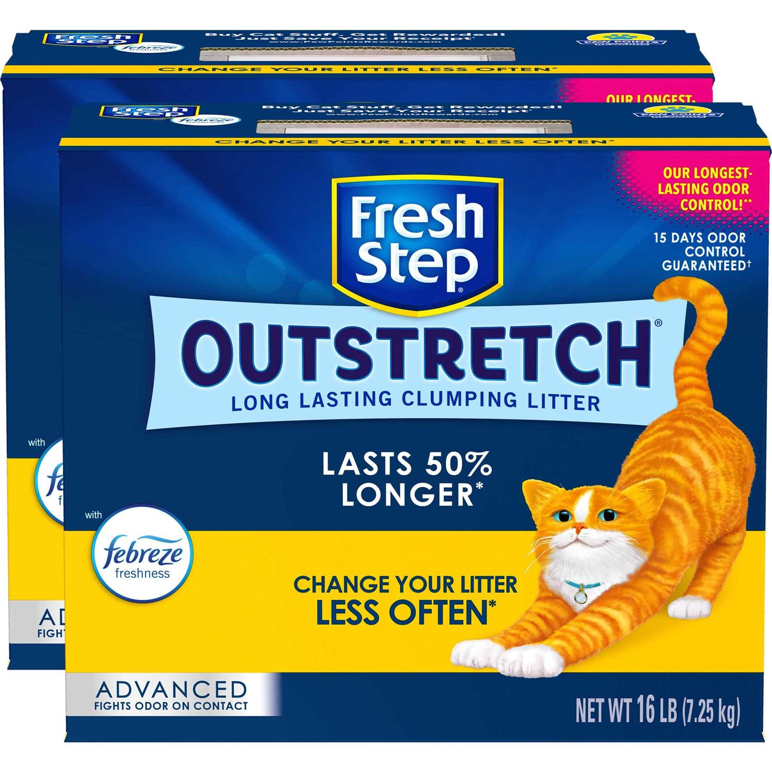Fresh Step Outstretch Febreze Concentrated Clumping Litter - Pet Supplies online store
