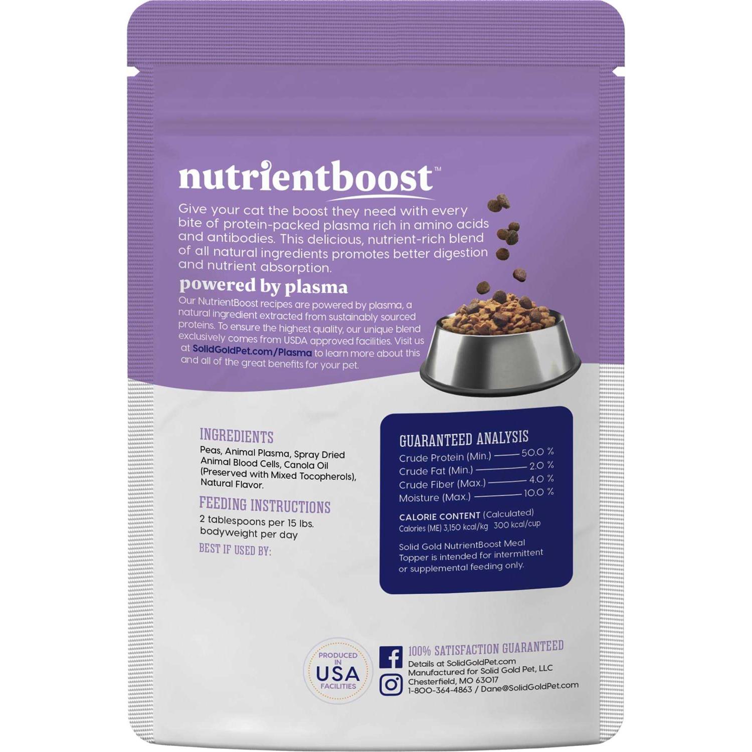 Solid Gold NutrientBoost Grain-Free Cat Food Topper - Pet Supplies online store