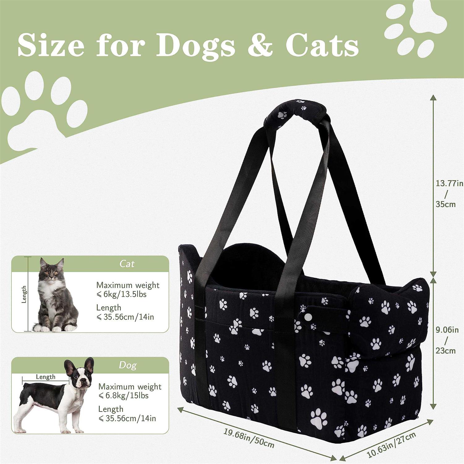 Cullaby Small Dog Car Seat Center Console for Small Dogs Under 15 lbs, Dog Booster Car Seat, Safe and Comfortable Pet Car Seat P - Pet Supplies online store