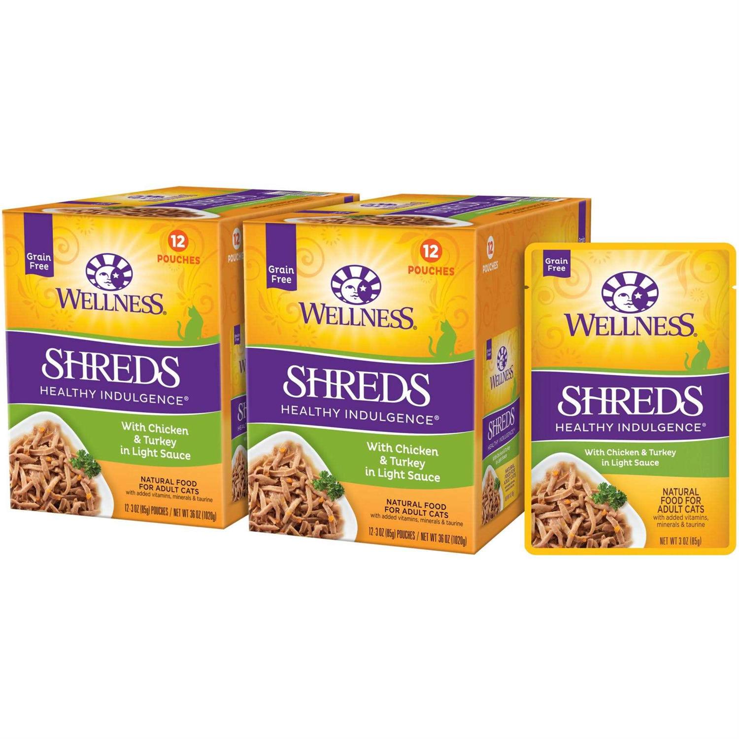 Wellness Healthy Indulgence Shreds Grain Free Wet Cat Food - Pet Supplies online store