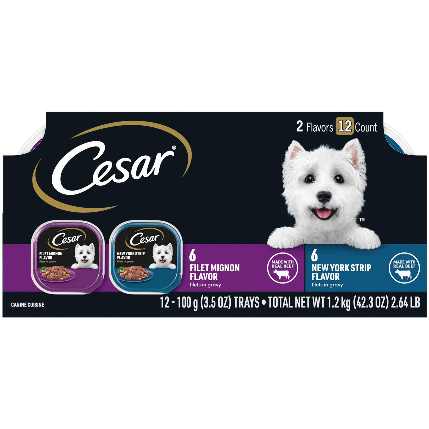 Cesar Filets in Gravy Wet Dog Food Variety Pack - Pet Supplies online store