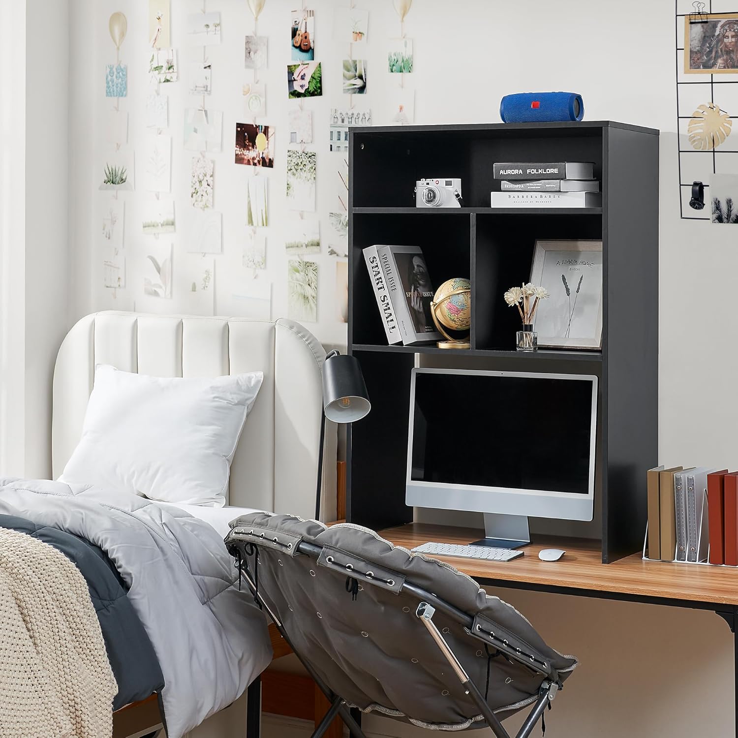 Yak about It® Extra Depth Cube Dorm Desk Bookshelf - Black