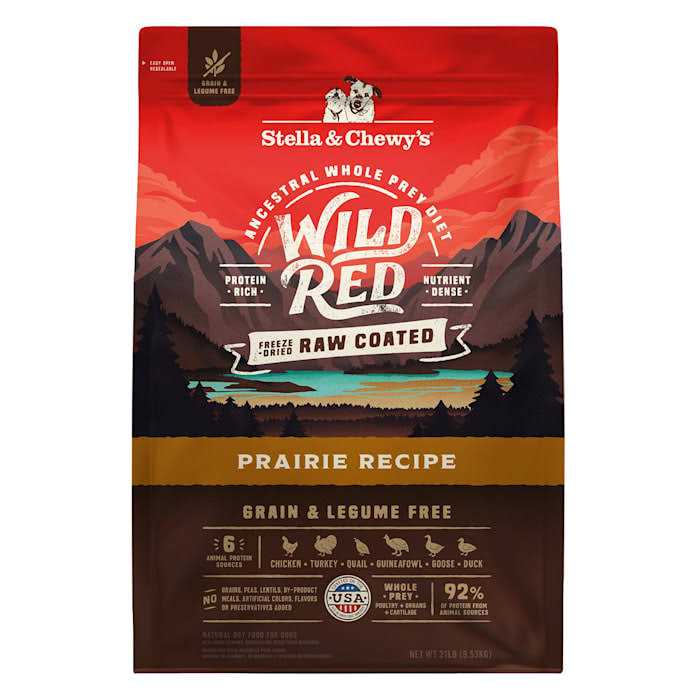 Stella & Chewy's Wild Red Dry Dog Food Raw Coated High Protein Grain Free Recipe - Pet Supplies online store