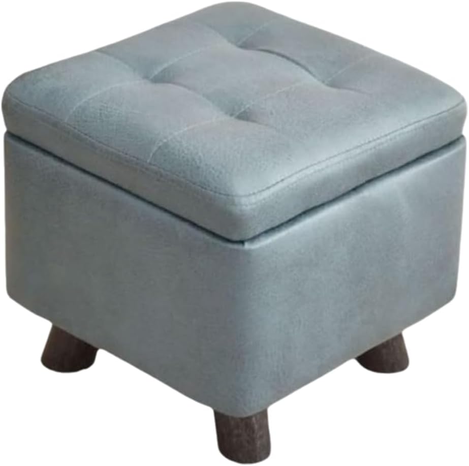 Stylish Flip-Top Ottoman: Hidden Storage, Sturdy Build, and Comfort Combined（Gray）