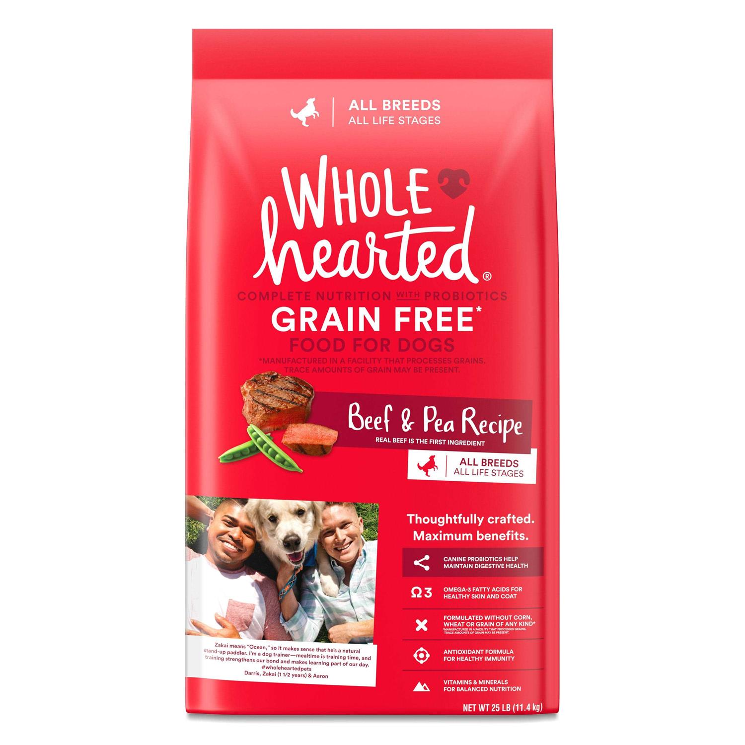 WholeHearted Grain Free All Life Stages Beef & Pea Formula Dry Dog Food - Pet Supplies online store