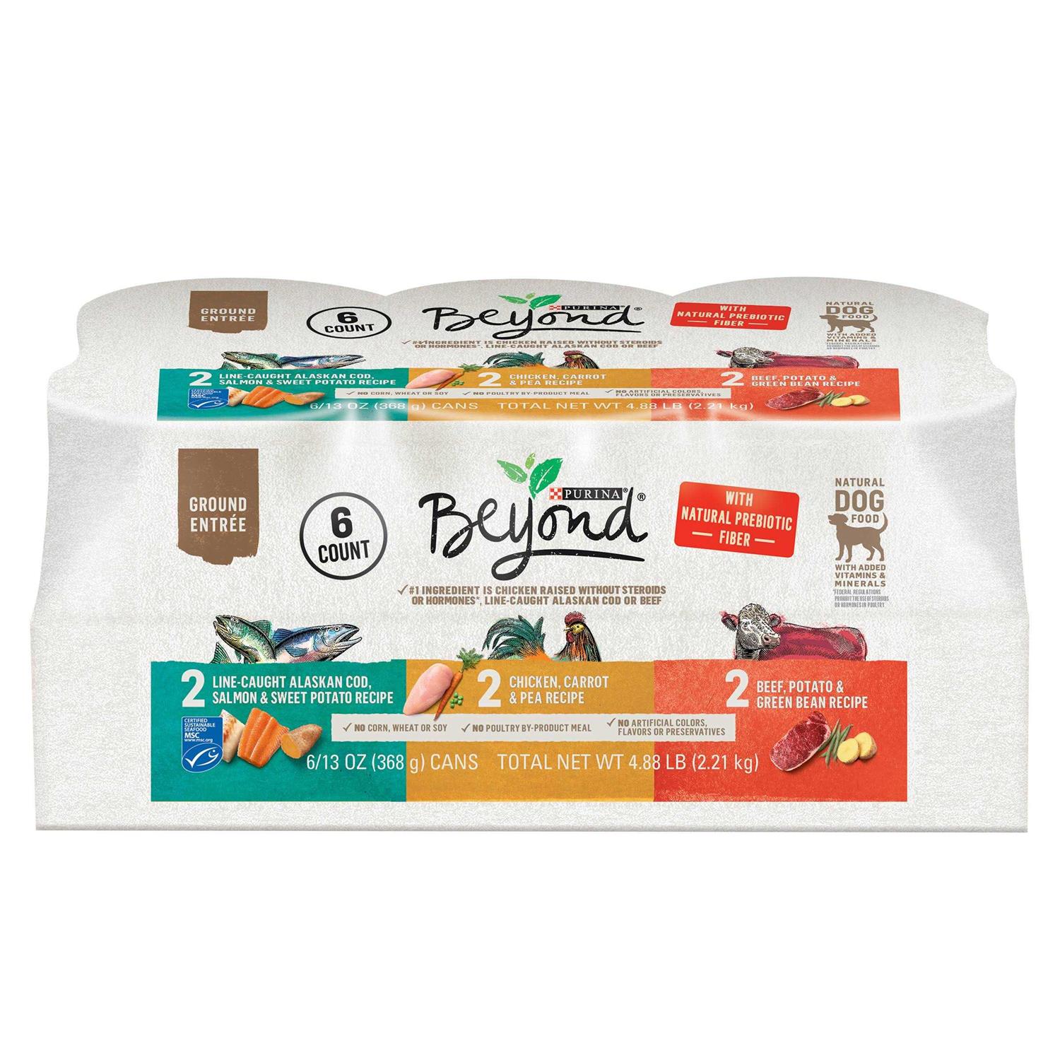 Purina Beyond Chicken, Beef and Cod Ground Entree Grain Free Wet Dog Food - Pet Supplies online store