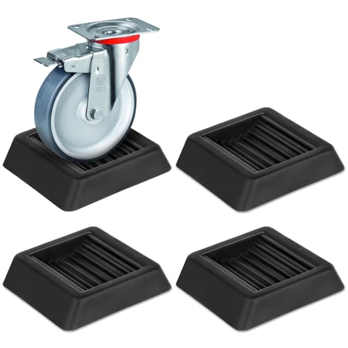 Bed Stoppers to Prevent Sliding - 4 Pack Furniture Wheel Stopper for Hardwood Floor - Rubber Furniture Cups Bed Frame Stopper Caster Cups fit All Wheels of Furniture, Sofa, Bed, Chairs