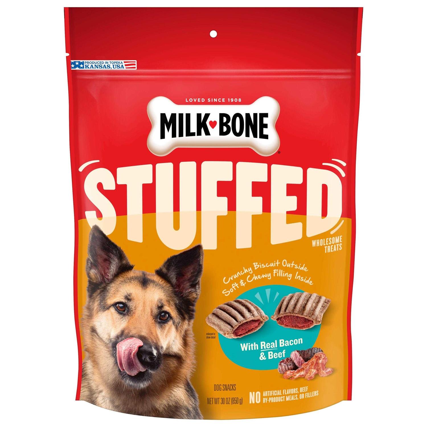 Milk-Bone Stuffed Dog Treats Bacon & Beef - Pet Supplies online store