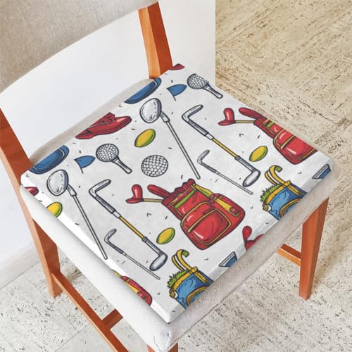 Cute Funny Dinosaur Memory Foam Chair Cushion for Dining Chair Comfortable Seat Cushion Non Slip Kitchen Cafe Office Square Chair Pad