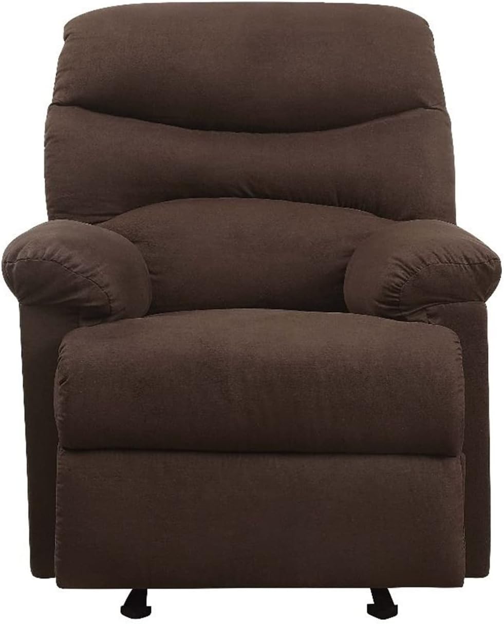Upholstered Motion Recliner, Chocolate