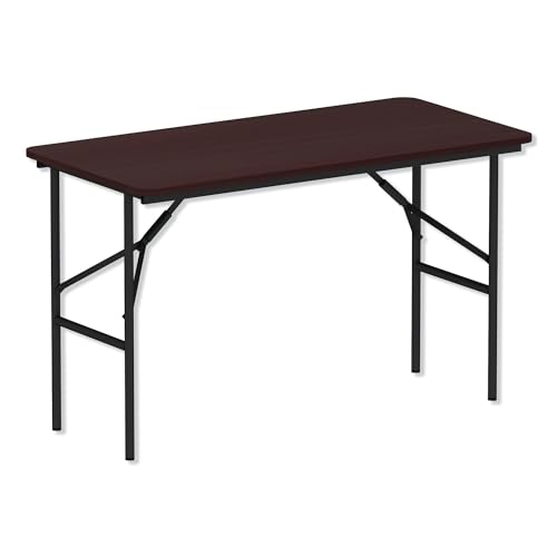Alera FT726018MY 59.88 in. W x 17.75 in. D x 29.13 in. H Rectangular Wood Folding Table - Mahogany