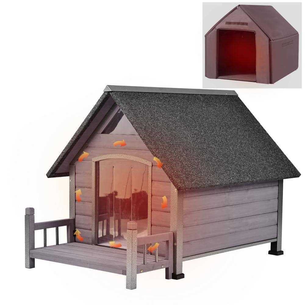 aivituvin Insulated Large Dog House with Liner Inside Iron Frame AIR81-IN - Pet Supplies online store