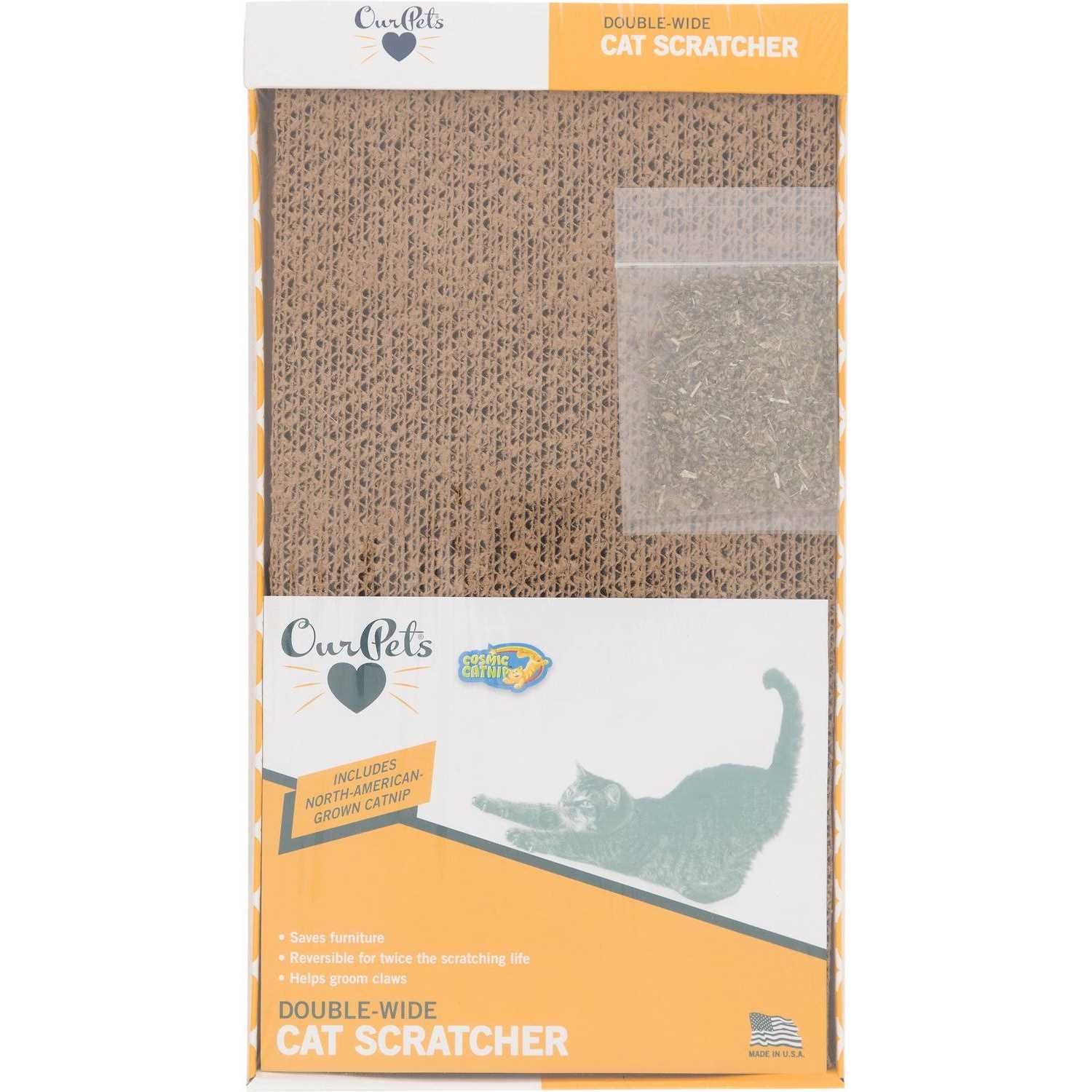 OurPets Cosmic Catnip Double-Wide Cat Scratcher - Pet Supplies online store