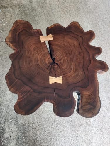Personalized Flower Shaped Live Edge Round Coffee Table Living Room Table Office Table Patio Table Coastal Table Hallway Table Centre Table Side Table Home Decor (18 Inches Tall, 36 x 36 Inches)