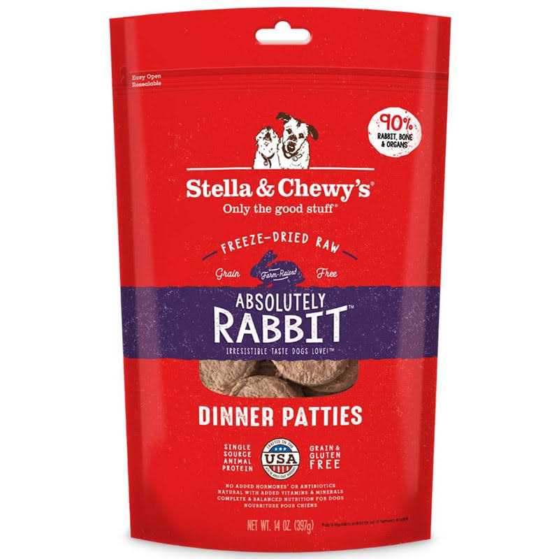 Stella & Chewy's Absolutely Rabbit Dinner Patties Freeze Dried Dog Food - Pet Supplies online store