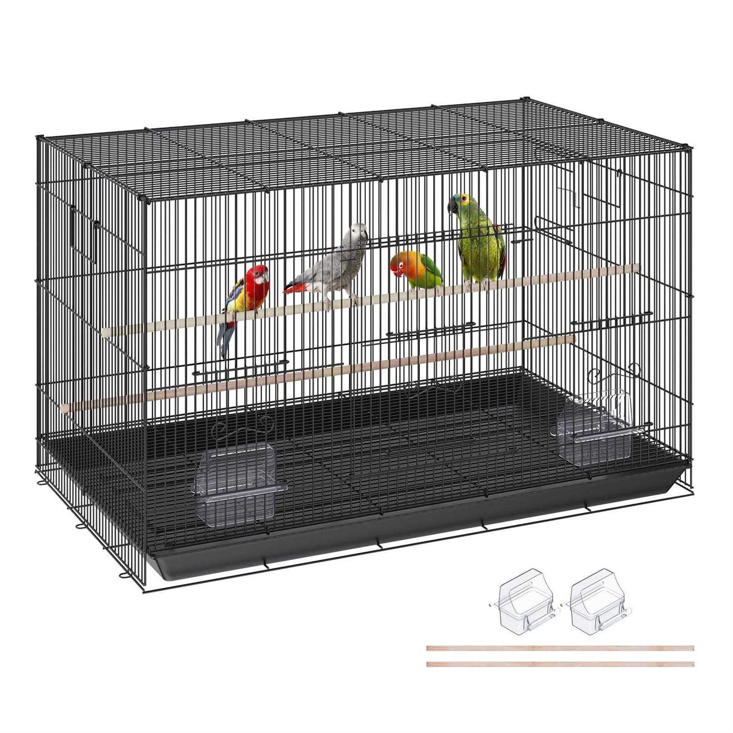 VEVOR 30 inch Bird Cage Metal Large Parakeet Cages for Cockatiels Small Parrot Budgies Lovebirds Canaries - Pet Supplies online store