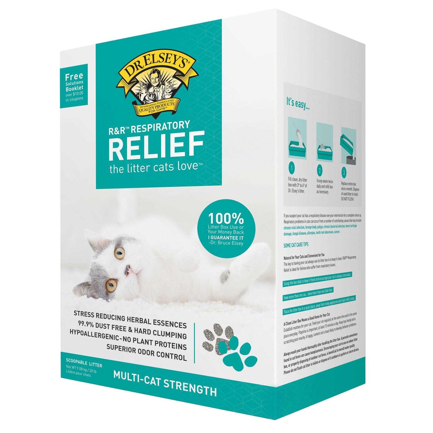 Dr. Elsey's Respiratory Relief Clumping Cat Litter - Pet Supplies online store