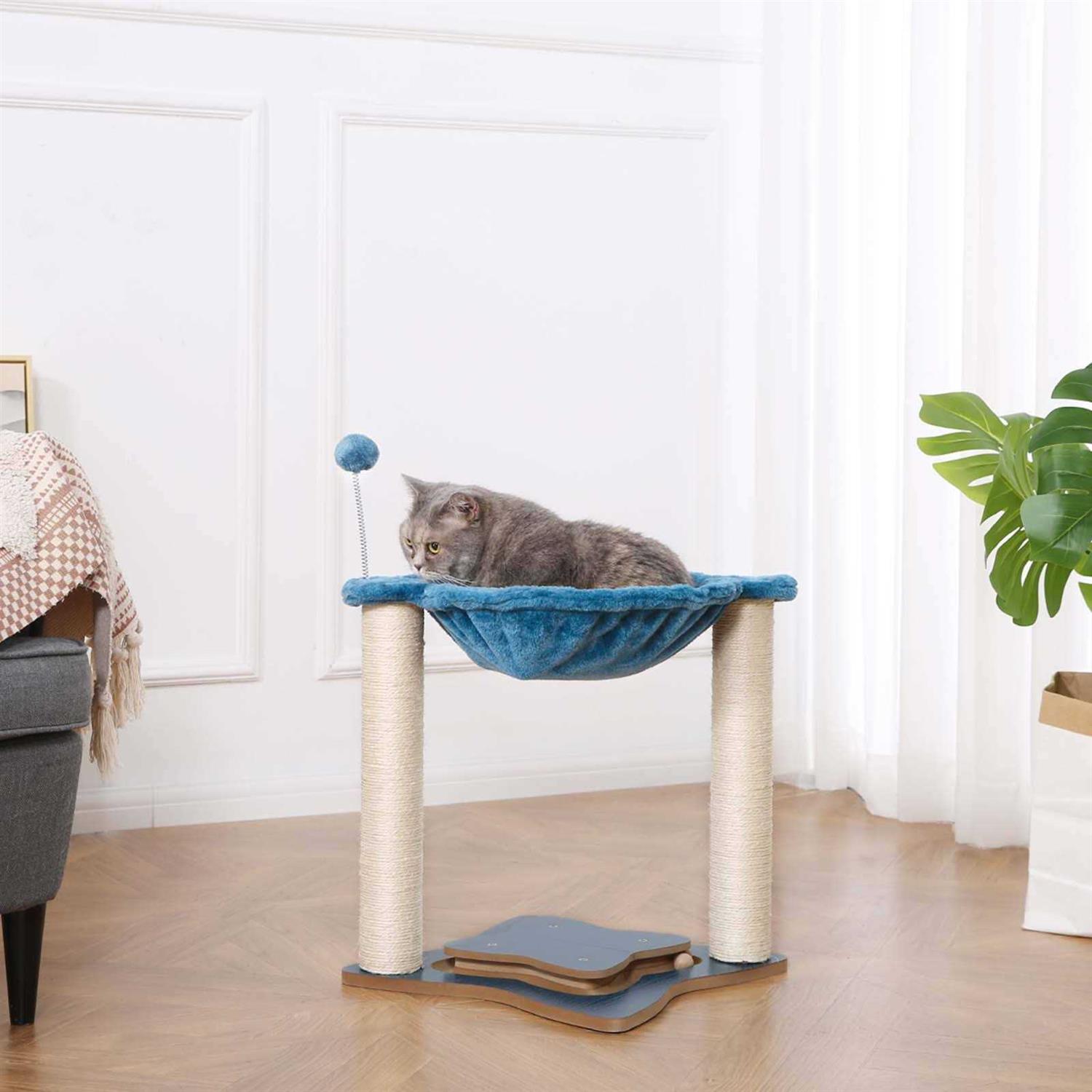 Petfamily 3 in 1 Cat Scratching Post with Hammock - Pet Supplies online store