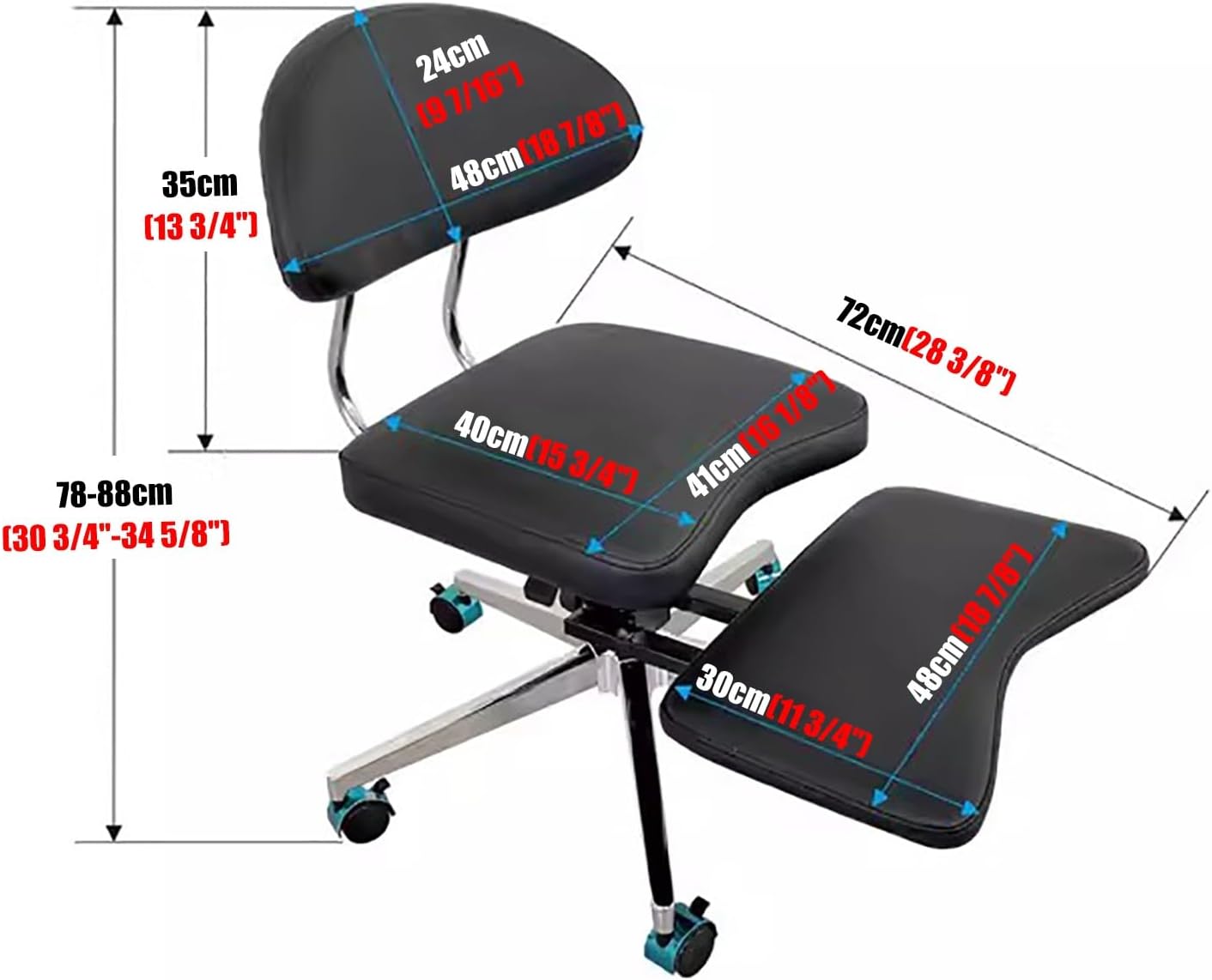 Dhjusiable Cross Legged Chair with Foot Rest, Ergonomic Desk Chair with Lumbar Support, Swiveling Game Chair for Adults Boys, Versatile Kneeling Chair