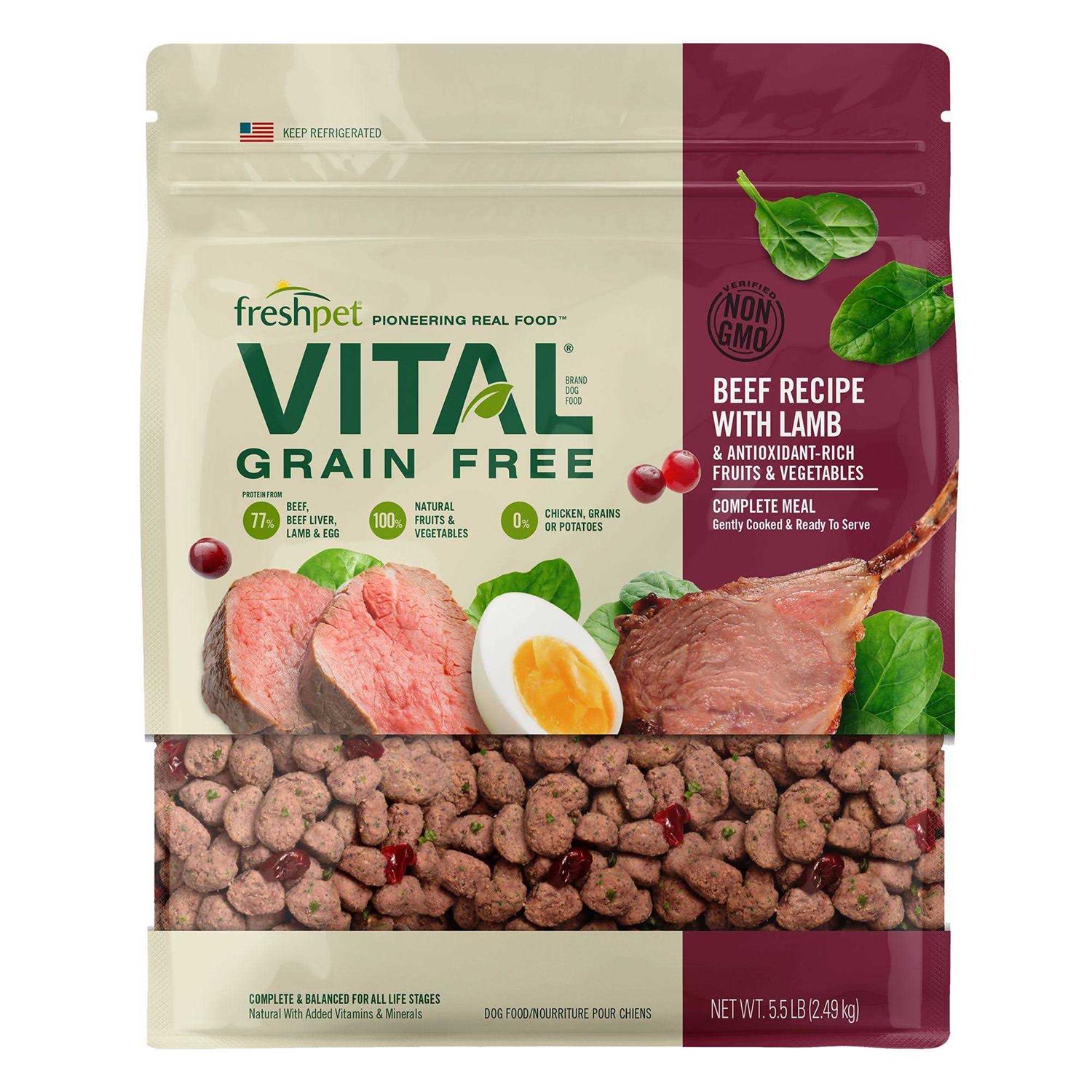Freshpet Vital Complete Meals Grain-Free Beef & Lamb Fresh Dog Food - Pet Supplies online store