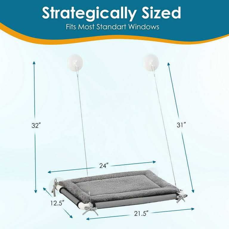 Pawbee Cat Window Perch Cat Window Hammock Strong Suction Cups Hanging Cat Bed - Pet Supplies online store