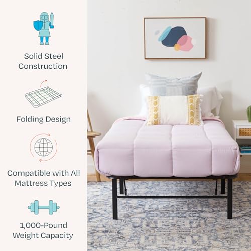 Linenspa Metal Platform Bed Frame - Under Bed Storage Space - No Box Spring Needed - 14