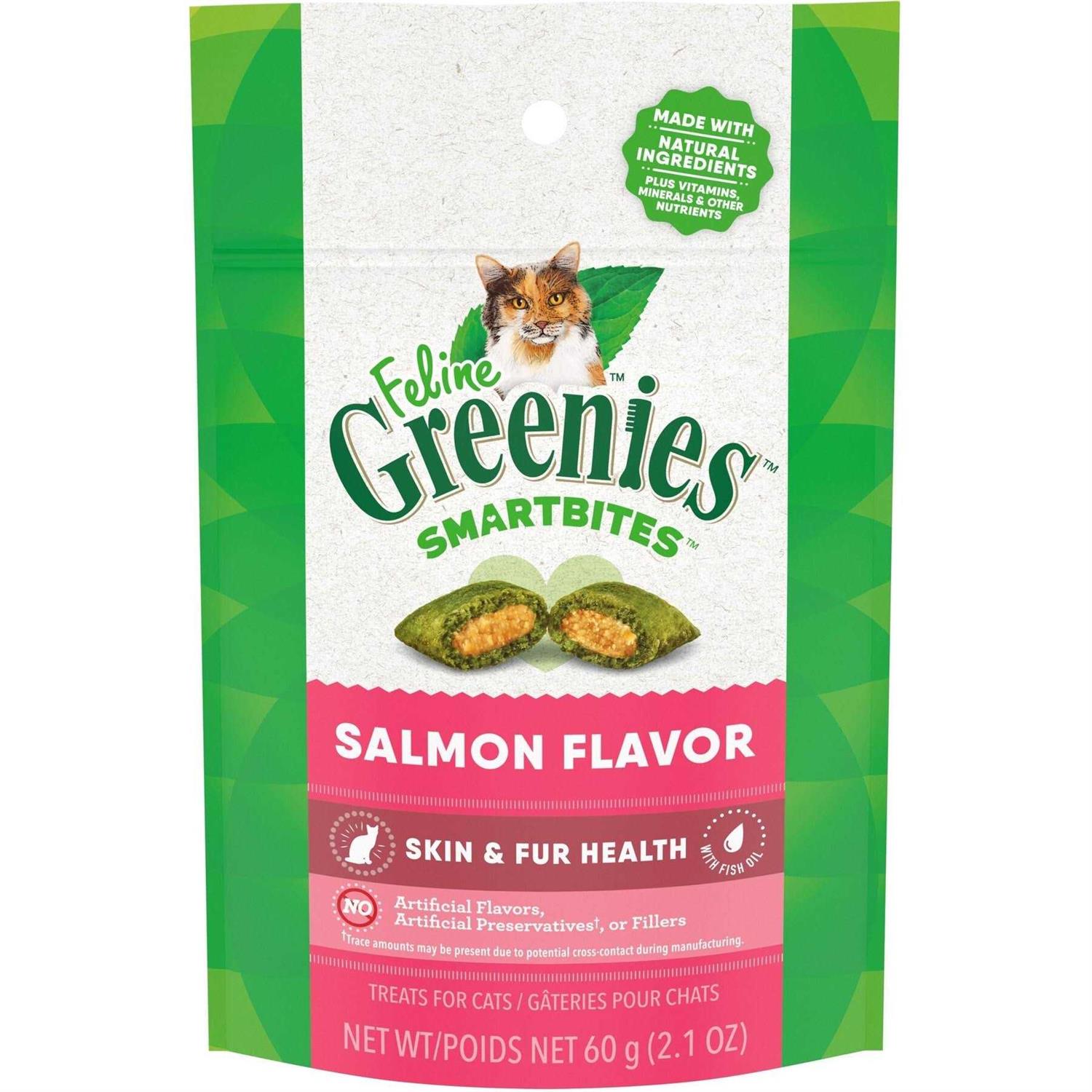 Feline Greenies SmartBites Cat Treats Skin & Fur - Pet Supplies online store